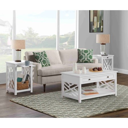 Alaterre Furniture Coventry 36" Coffee Table, End Table and Console/TV Table Set ANCT021318WH